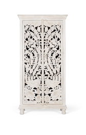 GINER Y COLOMER Armoire en bois de manguier blanc vieilli